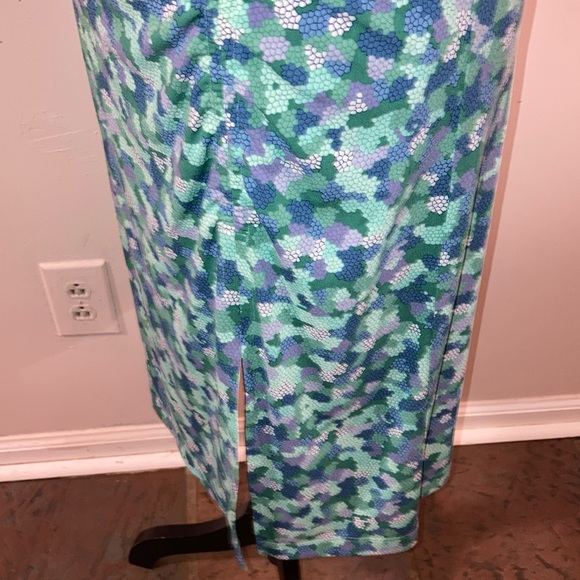 BCBG Maxazria | Women’s Floral Blue and Green Two-Piece Skirt Set - Size Medium - Picture 5 of 15